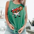 Valentines Day Baseball Heart Gloves Cute Boys Kid Youth Men Comfort Colors Tank Top Violet