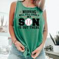 Warning Will Yell Loudly My Son Baseball Mom Comfort Colors Tank Top Violet Warning Will Yell Loudly My Son Baseball Mom Comfort Colors Tank Top Violet