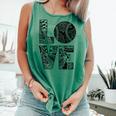 Women's Baseball Softball Baseball Mom LOVE Baseball Comfort Colors Tank Top Violet
