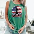Women's Batter Patriotic American Flag Baseball Silks Comfort Colors Tank Top Violet Women's Batter Patriotic American Flag Baseball Silks Comfort Colors Tank Top Violet