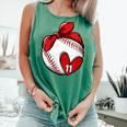 Womens Custom Baseball Mom Number 11 Heart For Mom Mommy Comfort Colors Tank Top Violet Womens Custom Baseball Mom Number 11 Heart For Mom Mommy Comfort Colors Tank Top Violet