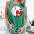 Womens Custom Baseball Mom Number 94 Heart For Mom Mommy Comfort Colors Tank Top Violet