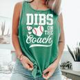 Womens Dibs On The Coach Coach's Wife Quote Baseball Mom Comfort Colors Tank Top Violet Womens Dibs On The Coach Coach's Wife Quote Baseball Mom Comfort Colors Tank Top Violet