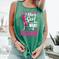 Women's Play Like A Girl Softball Baseball Girls Comfort Colors Tank Top Violet