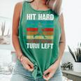 Women's Retro Hit Hard Run Fast Turn Left Baseball Lover Comfort Colors Tank Top Violet Women's Retro Hit Hard Run Fast Turn Left Baseball Lover Comfort Colors Tank Top Violet