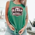 Women's Never Underestimate An Old Man Who Plays Baseball Comfort Colors Tank Top Violet Women's Never Underestimate An Old Man Who Plays Baseball Comfort Colors Tank Top Violet
