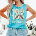 100 Days Of School Baseball Love Valentine’s Day Men Women Comfort Colors Tank Top Light Green