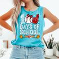 100 Days Of School Cute Bow Baseball Boy Girl Teacher Comfort Colors Tank Top Light Green