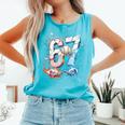 6 7 Baseball Six Seven Meme 67 Hands Kids Men Women Comfort Colors Tank Top Light Green