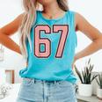 6 7 Number 67 Baseball Meme Tee For Women Comfort Colors Tank Top Light Green