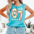 67 Baseball Six Seven 6 7 Meme Kids 67 Teen Boys 6-7 Comfort Colors Tank Top Light Green