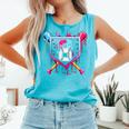 8th Birthday Boys Baseball Ice Cream Drip Boys Baseball Comfort Colors Tank Top Light Green