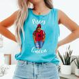 African American Baseball Mom Pisces Queen Zodiac Sign Comfort Colors Tank Top Light Green