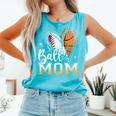 Ball Mom Heart Basketball Baseball Mom Premium Comfort Colors Tank Top Light Green