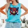 Baseball 12 Year Old Splash Drip 12th Birthday Boy Number 12 Comfort Colors Tank Top Light Green Baseball 12 Year Old Splash Drip 12th Birthday Boy Number 12 Comfort Colors Tank Top Light Green