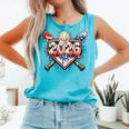 Baseball 2026 Ice Cream Drip Bats For Boys Birthday Graphic Comfort Colors Tank Top Light Green