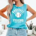Baseball & Fishing Comfort Colors Tank Top Light Green