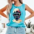 Baseball Catcher Mask Ice Cream Dripping Baseball Boy Youth Comfort Colors Tank Top Light Green