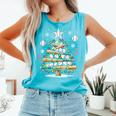 Baseball Christmas Tree Lights Comfort Colors Tank Top Light Green Baseball Christmas Tree Lights Comfort Colors Tank Top Light Green
