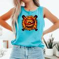 Baseball Drip Angry Lava Slime Ball Graphic Comfort Colors Tank Top Light Green