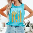 Baseball Drip Dripping Ice Cream Sport Player American Flag Comfort Colors Tank Top Light Green