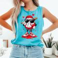Baseball Drip Ice Cream Sunglasses Boys Youth Kids Valentine Comfort Colors Tank Top Light Green