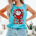 Baseball Drip Icecream Heart Red Valentine Day Boys Kids Comfort Colors Tank Top Light Green