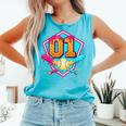 Baseball Drip Jersey Number 1 For Players & 1th Birthday Comfort Colors Tank Top Light Green
