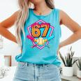 Baseball Drip Jersey Number 67 For Players & 67th Birthday Comfort Colors Tank Top Light Green Baseball Drip Jersey Number 67 For Players & 67th Birthday Comfort Colors Tank Top Light Green