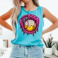 Baseball Drip Pink Glove Respect The Drip Youth Boys Girls Comfort Colors Tank Top Light Green