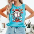 Baseball Drip Valentine Boys Women Men Hearts Sport Love Comfort Colors Tank Top Light Green
