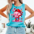 Baseball Drip Valentine Sports Vday Ice Cream Drip Heart Comfort Colors Tank Top Light Green