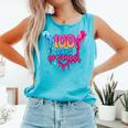 Baseball Ice Cream Drip 100 Days Of School Boys Girls 100th Comfort Colors Tank Top Light Green