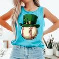 Baseball Leprechaun Hat Saint Patrick Retro Comfort Colors Tank Top Light Green