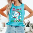 Baseball Mama Christmas Santa Hat Xmas Softball Mom Comfort Colors Tank Top Light Green Baseball Mama Christmas Santa Hat Xmas Softball Mom Comfort Colors Tank Top Light Green