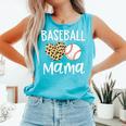 Baseball Mama For Baseball Mom Leopard Game Day Comfort Colors Tank Top Light Green