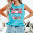 Baseball Mom Since 1966 Comfort Colors Tank Top Light Green