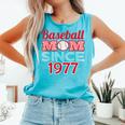 Baseball Mom Since 1977 Comfort Colors Tank Top Light Green