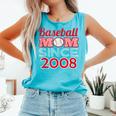 Baseball Mom Since 2008 Comfort Colors Tank Top Light Green