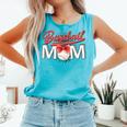 Baseball Mom Coquette Pink Bow Baseball Mama Premium Comfort Colors Tank Top Light Green