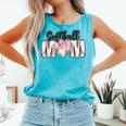 Baseball Mom Coquette Women Girls Baseball Mama Comfort Colors Tank Top Light Green