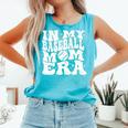 In My Baseball Mom Era Retro Groovy Baseball Comfort Colors Tank Top Light Green