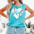 Baseball Mom Heart Mother's Day Mom Grandma Mama Boys Girls Comfort Colors Tank Top Light Green