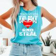 Baseball Mom Humor I Teach My Kids To Hit And Steal Comfort Colors Tank Top Light Green Baseball Mom Humor I Teach My Kids To Hit And Steal Comfort Colors Tank Top Light Green