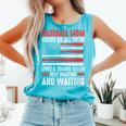 Baseball Mom Inside Us All There Lives a Zombie Sport Comfort Colors Tank Top Light Green