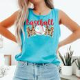 Baseball Mom Leopard Print Cute Mother's Day Sport Lover Comfort Colors Tank Top Light Green Baseball Mom Leopard Print Cute Mother's Day Sport Lover Comfort Colors Tank Top Light Green