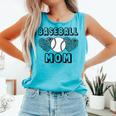 Baseball Mom Leopard Heart Game Day Comfort Colors Tank Top Light Green Baseball Mom Leopard Heart Game Day Comfort Colors Tank Top Light Green