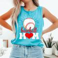Baseball Mom Mama Mother's Day Sport Lover Comfort Colors Tank Top Light Green