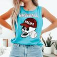 Baseball Mom Skull Sports Skeleton Comfort Colors Tank Top Light Green Baseball Mom Skull Sports Skeleton Comfort Colors Tank Top Light Green