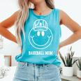 Baseball Mom Smile Face Shirt Varsity Cute Happy Face Women Premium Comfort Colors Tank Top Light Green Baseball Mom Smile Face Shirt Varsity Cute Happy Face Women Premium Comfort Colors Tank Top Light Green